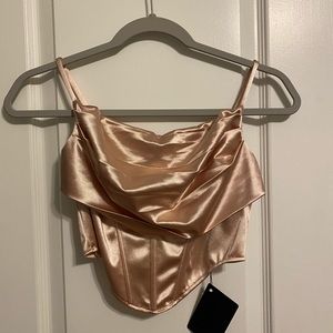 Rose Gold silk shirt. Never worn